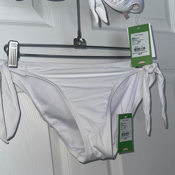 Lilly Pulitzer White Bikini Set ruffles and ties - Picture 6 of 10